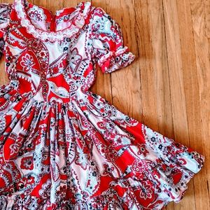 *SOLD* Vtg paisley square dance dress